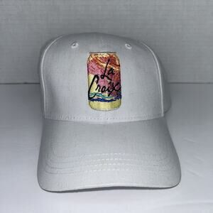 La Croix Sparkling Water Embroidered Hat White Adjustable Strap Cap LaCroix
